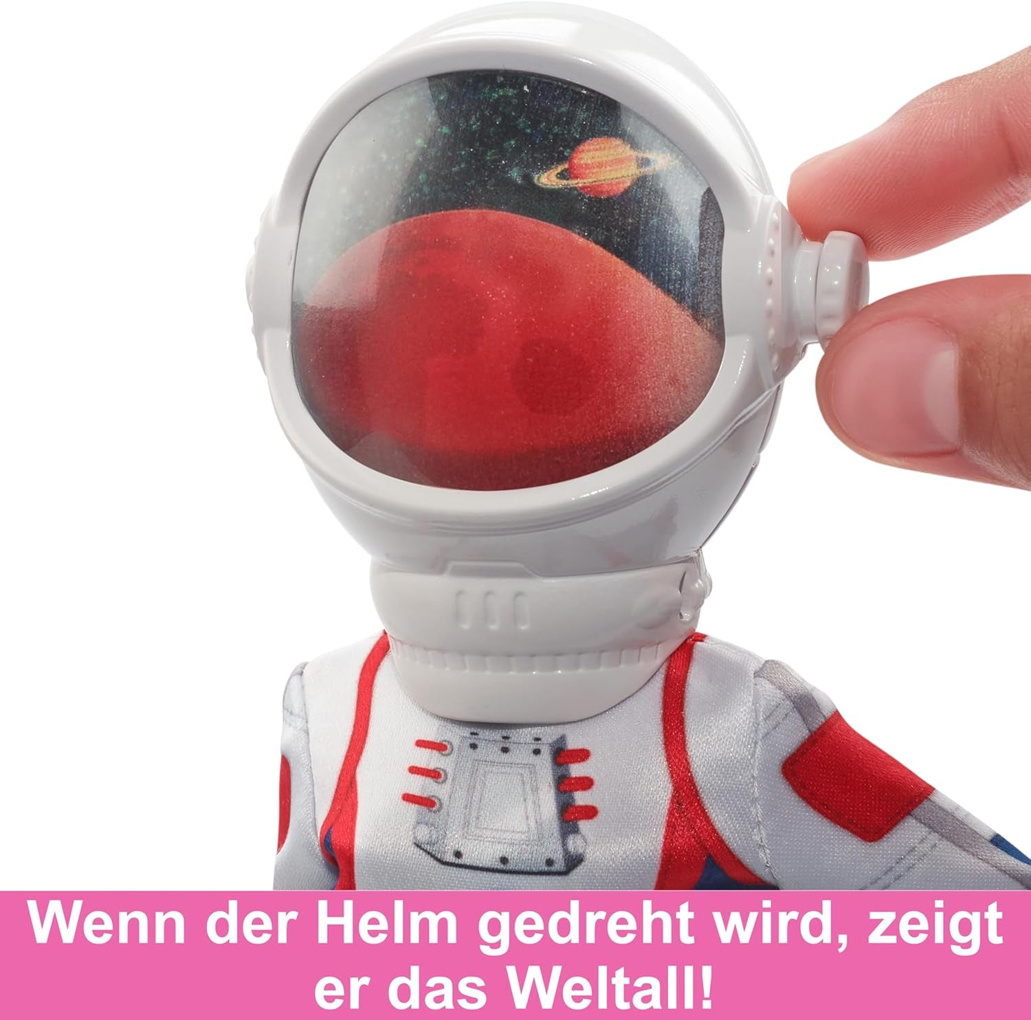 Barbiedocka för 65 år och 10 tillbehör, Astronautset för brunettdockor, Rover med hjul, rymdhjälm med byte av visir och mer, HRG45