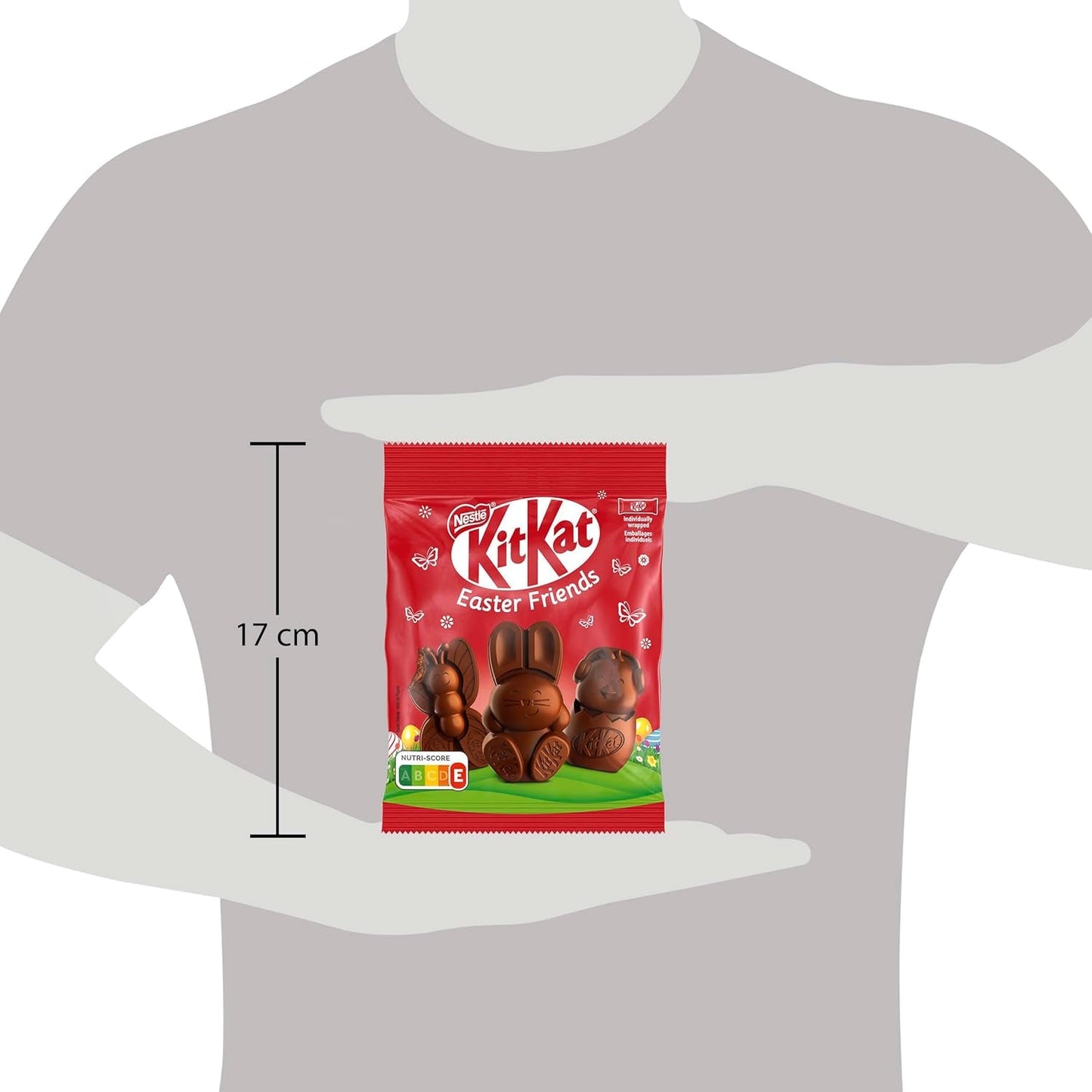 NESTLÉ Easter Friends, påskminifigurer med mjölkchoklad med knapriga bitar, 1 förpackning (1 x 65g)