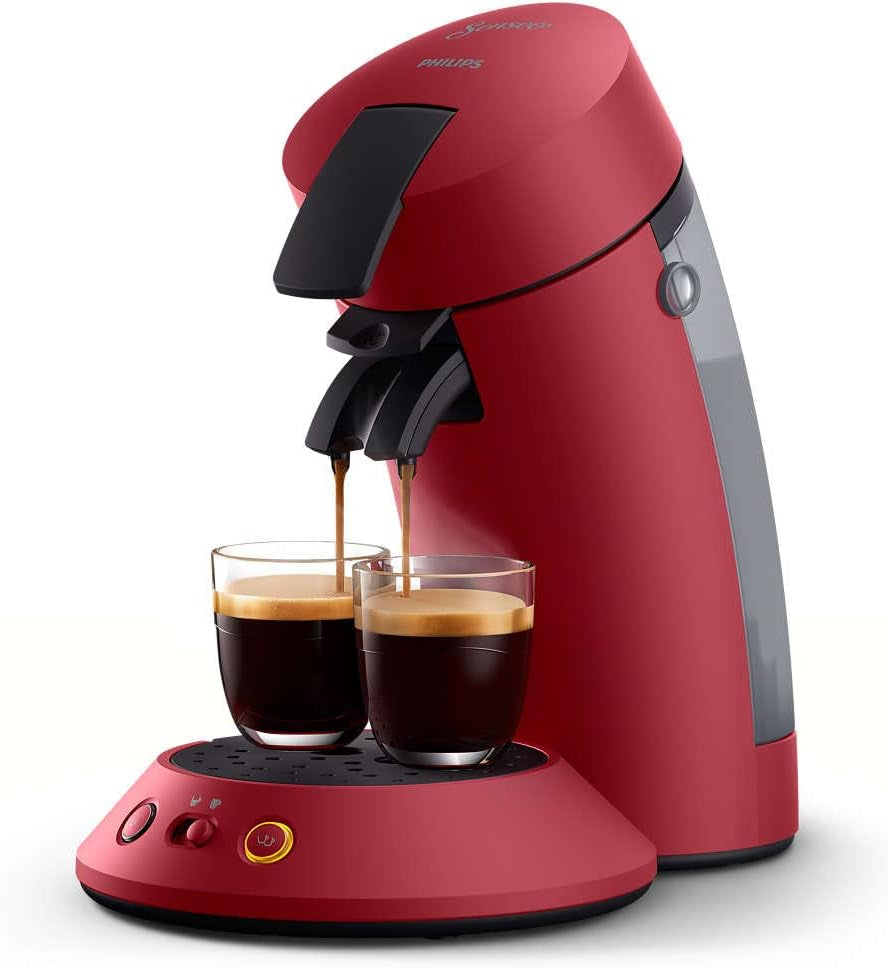 PHILIPS Senseo CSA210/91 Espressomaskin med Senseo Original+ kapslar, röd