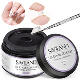 Saviland Solid Nail Tip Lime: 2st 15G konstgjorda nagellim Extra starkt lim Press On Nails UV Lim Gel Nagellim För Kvinnor Hemmasalong DIY UV/LED Lamp Cured