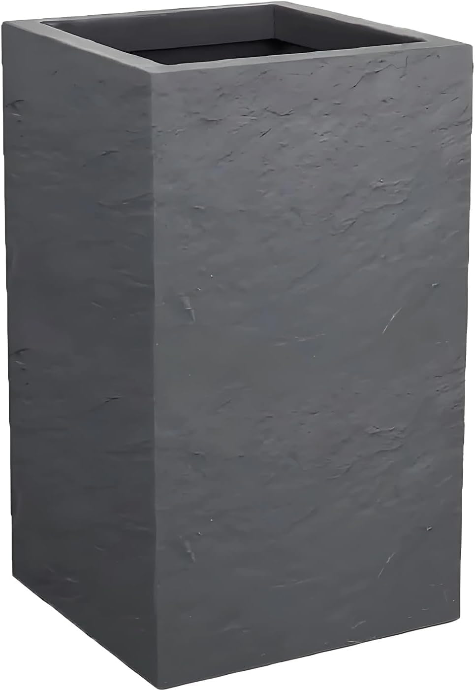 Volcania Up-kruka, fyrkantig, hög, 36 l, stenlook, enkelvägg, vattentank, 29,5 x 29,5 x 49,5 cm, antracitgrå