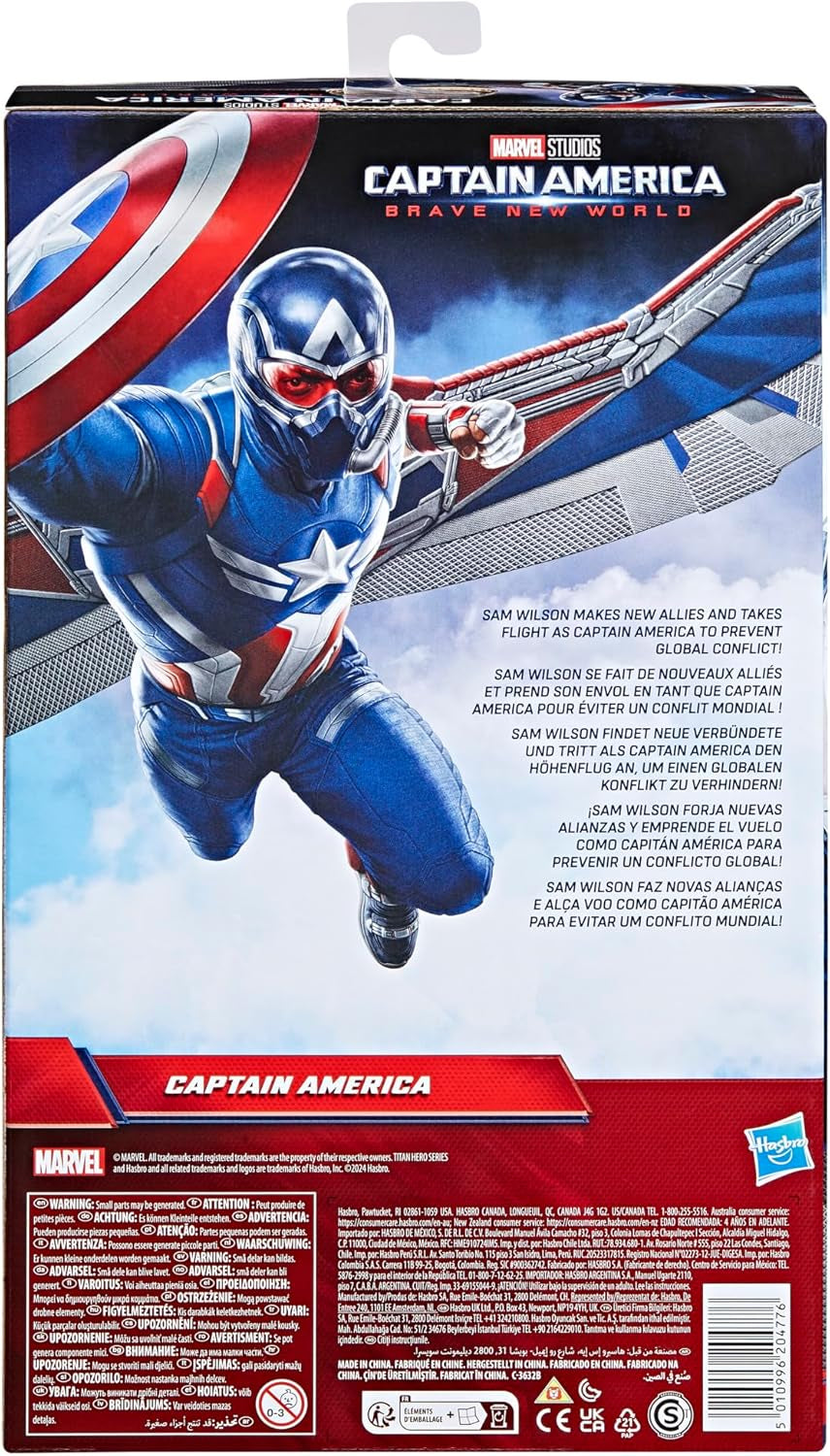 Marvel Studios Captain America Brave New World, Captain America Deluxe Actionfigur, 30 cm Actionfigurer Naty Shop