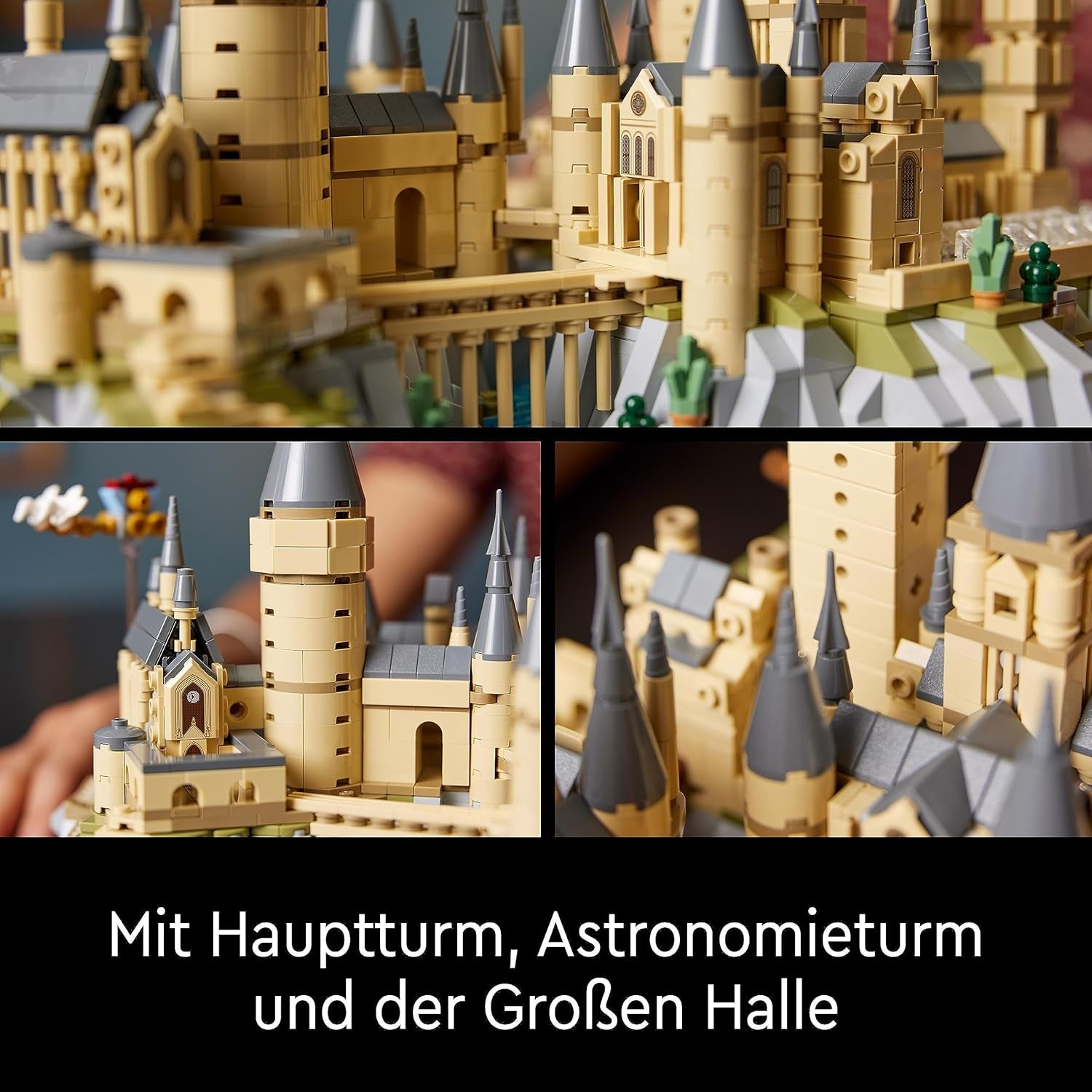Hogwarts slott LEGO Harry Potter med slottsvingar - vuxensamlingsset inklusive huvudtorn och astronomiskt torn, hemligheternas kammare och arkitektminifigur - present till kvinnor - 76419 Byggset Besuche den LEGO-Store