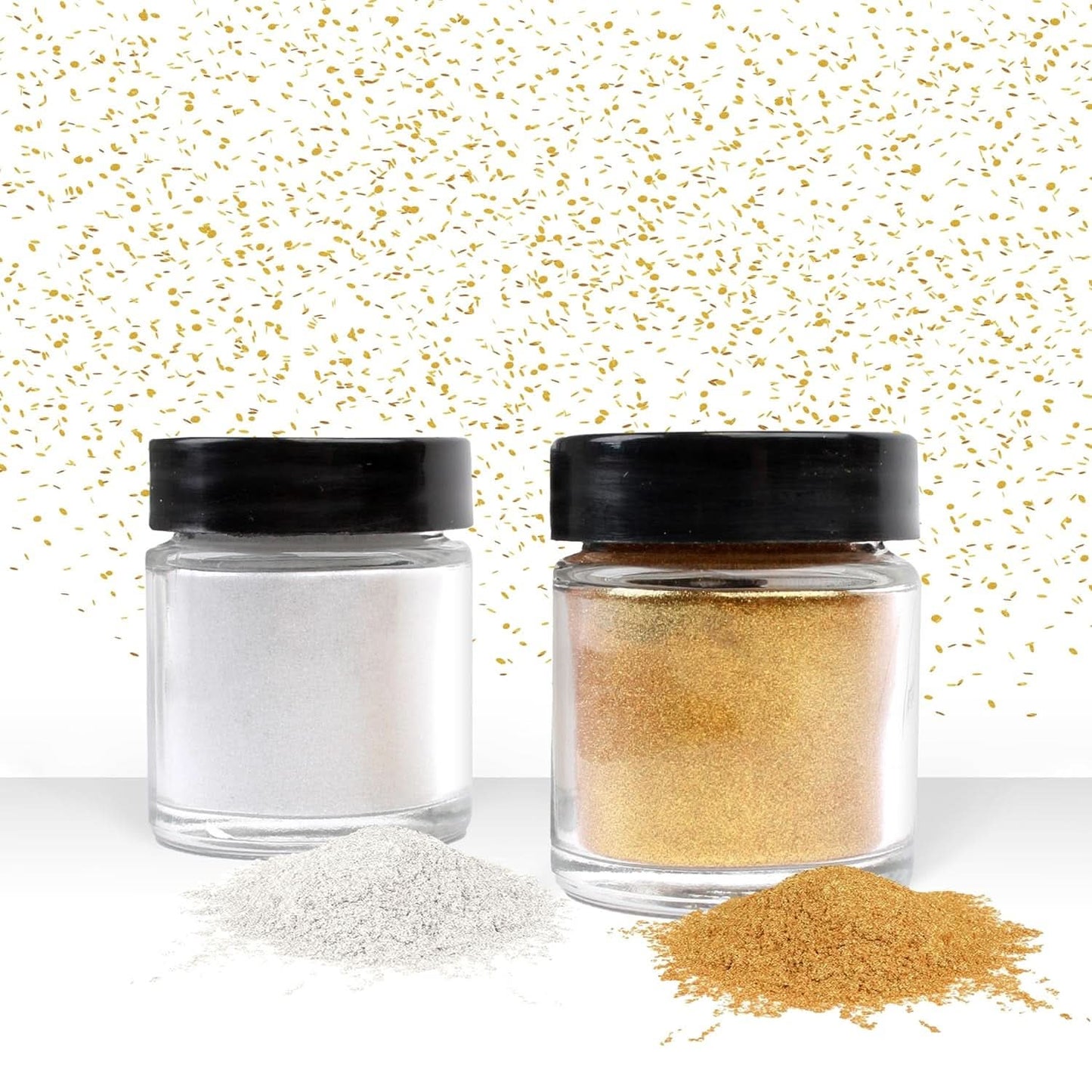 Günthart glitter, puder, guld och silver, set 2 x 7 gram Naty Shop