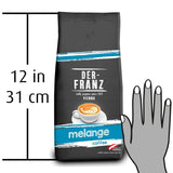 Der-Franz Melange kaffe, styrka 3/5, 100 % Arabica, hela kaffebönor, 4 x 1000 g