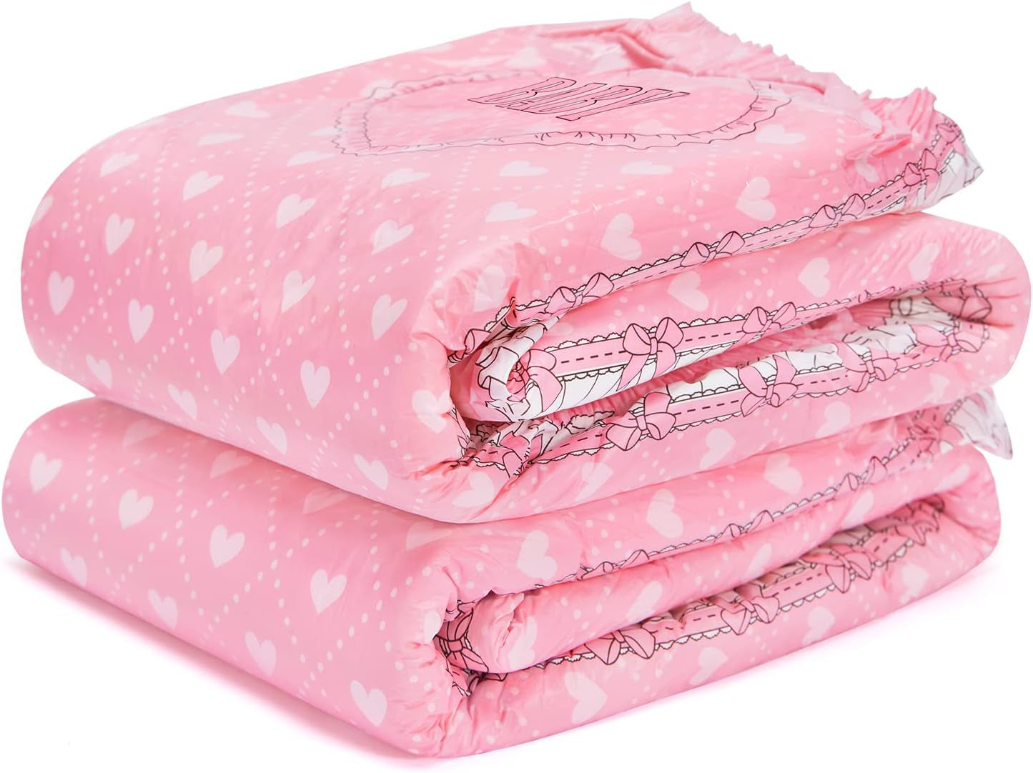 Vuxentryckta blöjor 5500-5800ml 2-pack - Blushing Baby (M)