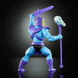 Masters of the Universe Origins-leksak, skelettfigur från den tecknade samlingen, skurk stående ca. 14 cm med rustning, stav, svärd och 2 masker, HYD24 Actionfigurer Naty Shop