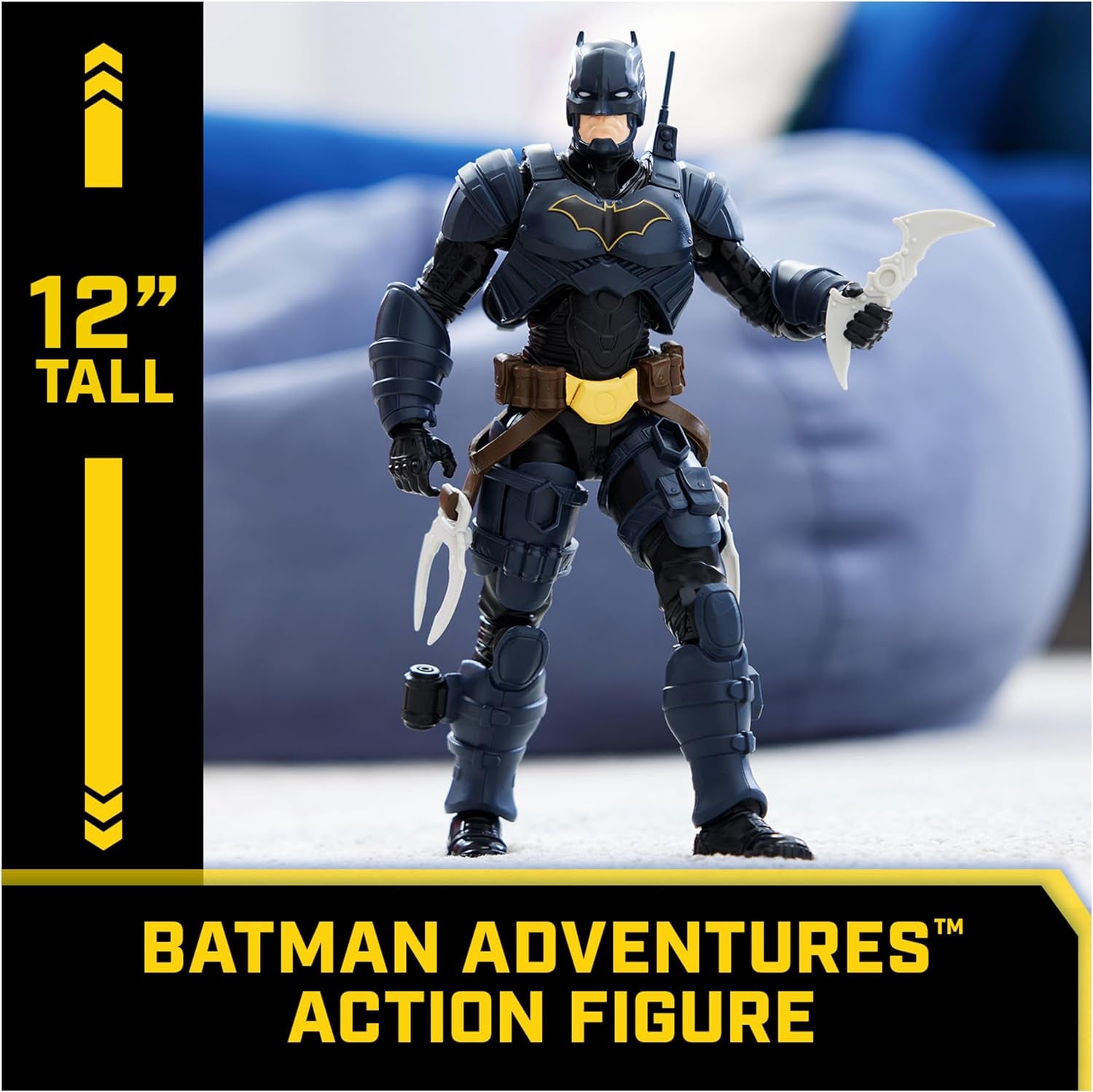 DC Batman Adventures Actionfigur, 30 Cm - Med 16 utrustningar och fullt rörlig för spännande äventyr och actionfyllda stunts, leksak för barn från 3 år och uppåt Actionfigurer Naty Shop