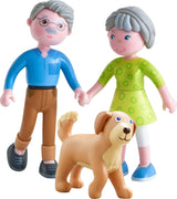 HABA 306147 - Little Friends lekset morföräldrar, flexibla dockor och djur från 3 år och uppåt, flerfärgad