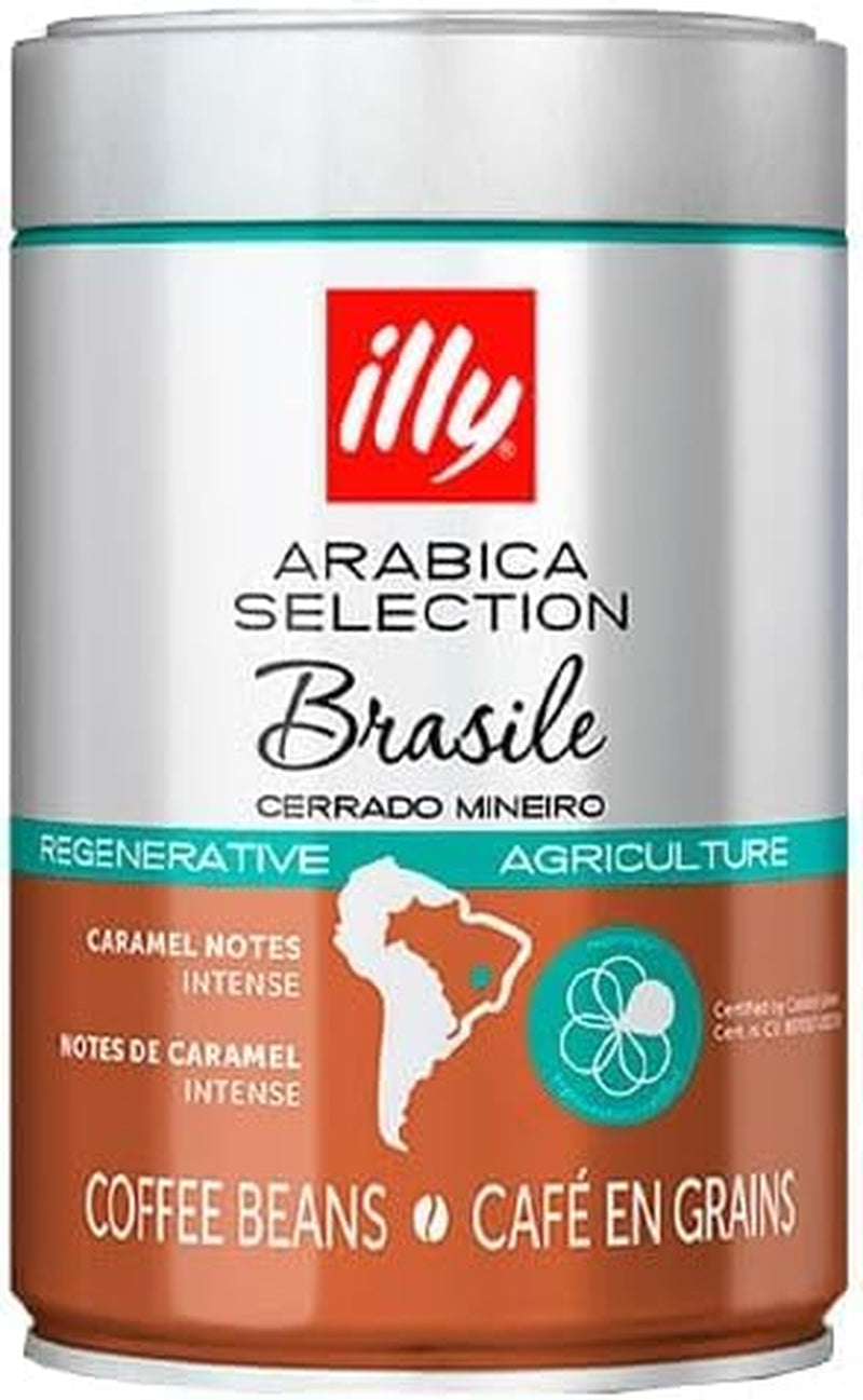 ILLY 6 lådor kaffebönor, 250 gram styck, Arabica Selection, Brasilien, Cerrado Mineiro-certifikat, Regenagri