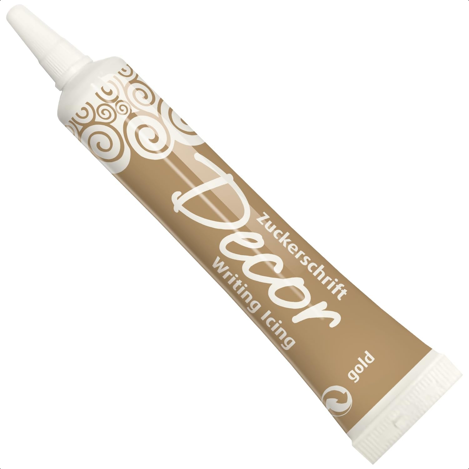 Günthart Backdecor 25 g Socker med bokstäver GULD För alla desserter i gyllene färg Tillverkad av socker för vackra bokstäver och motiv, 1 förpackning (25 g)