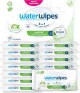 WaterWipes Sensitive+ Hydrating Boost våtservetter, hydratiserande våtservetter, 360 delar (6-pack), 3 i 1 rengöring, vård, hydrat, 99 % aloe vera-vatten, oparfymerade babyservetter