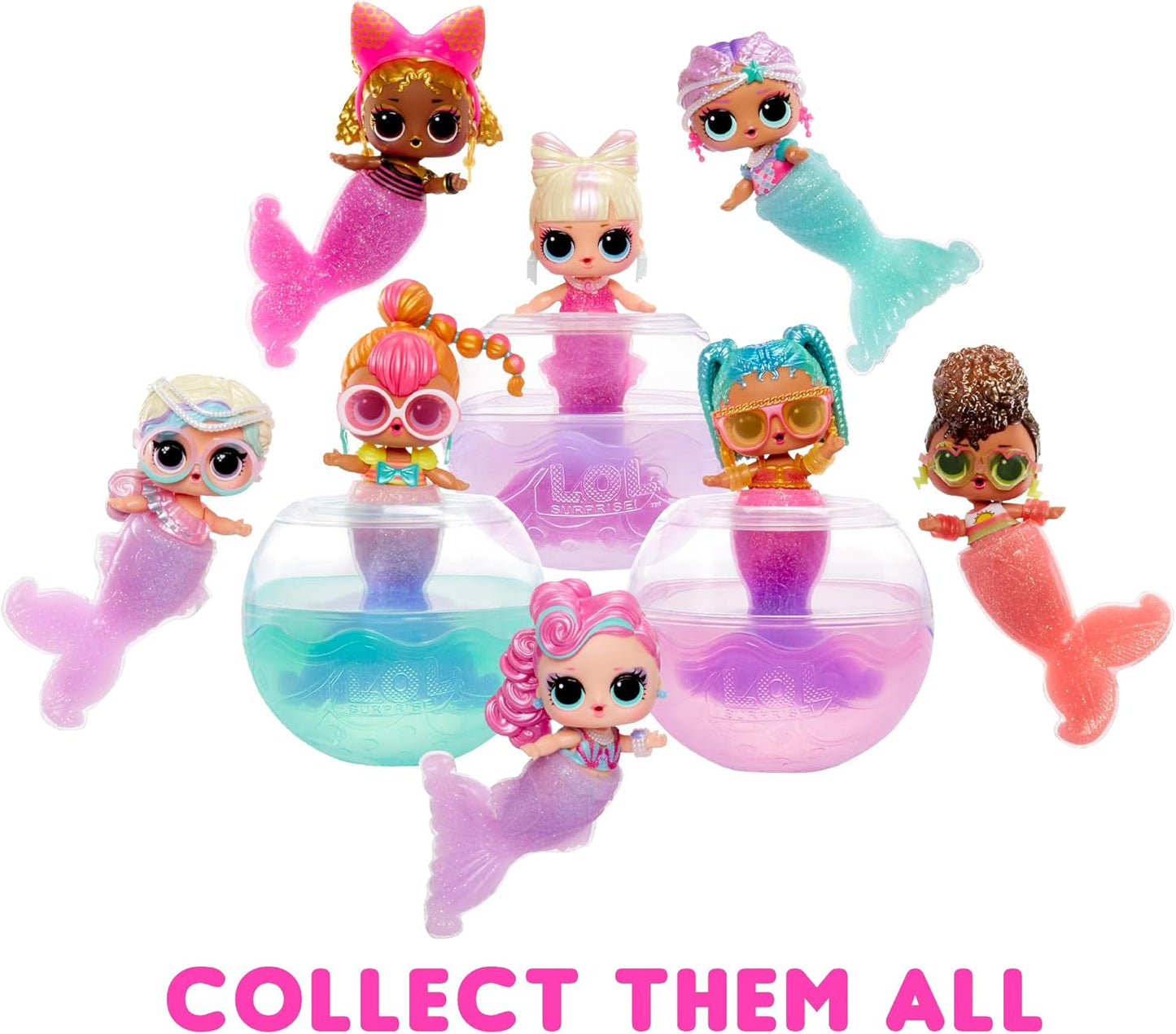 L.O.L. Överraskning! Mermaids Tots - Fashionabla minidockor med färgskiftande svansar - Lämplig för samlare, flickor och pojkar från 4 år och uppåt Naty Shop Dolls