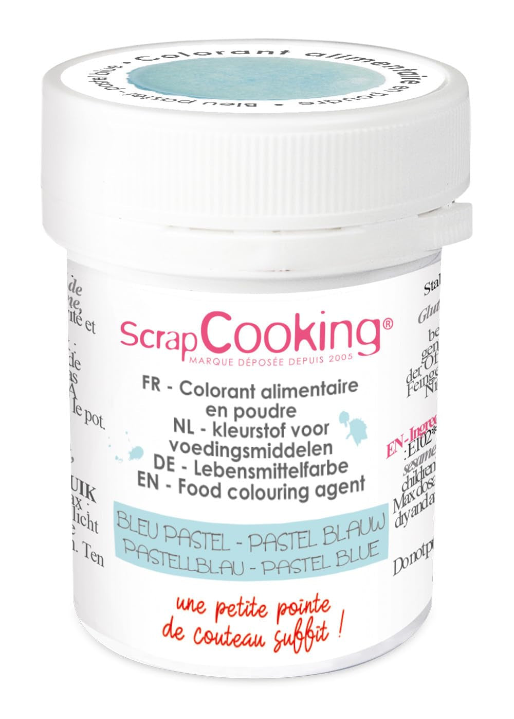 Scrapcooking - Pastellblått konstgjort färgpulver 5 g