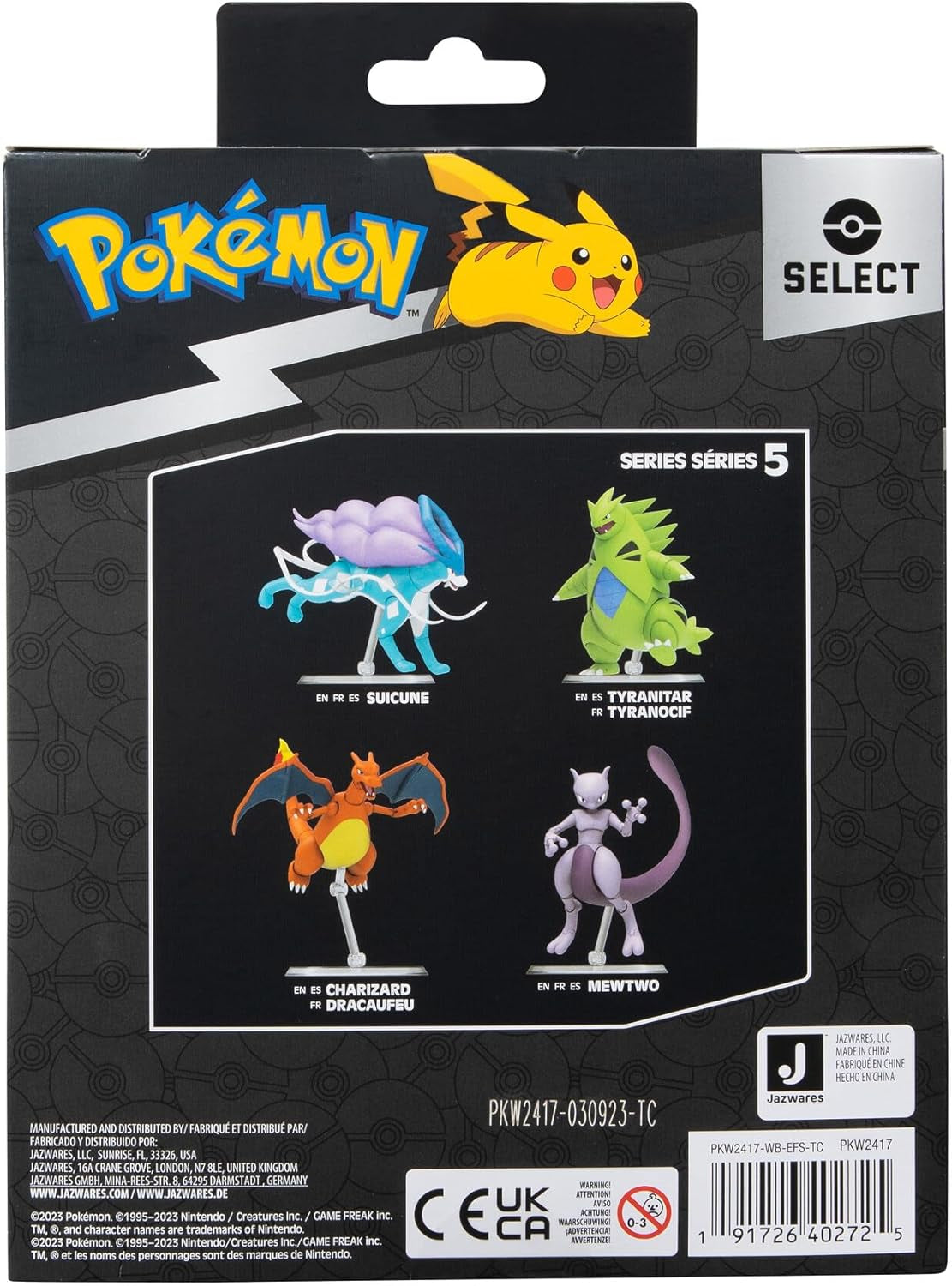 Pokémon Pkw2417-15Cm Välj figur - Mewtu Officiell rörlig figur Actionfigurer Naty Shop