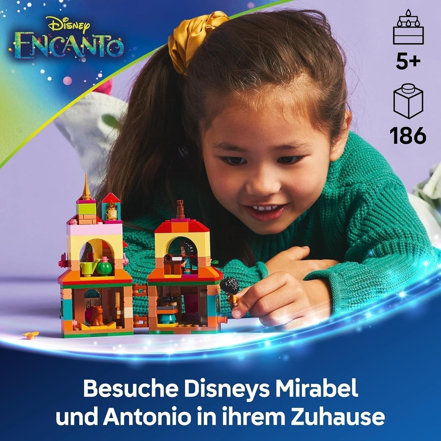 LEGO Ç€ Disney Encanto Mini House, byggleksak för tjejer från 5 år, fantasileksak och byggset med Mirabel och Antonio Mini Dolls, en Capybara figur och nyckel 43261 Byggset Besuche den LEGO-Store