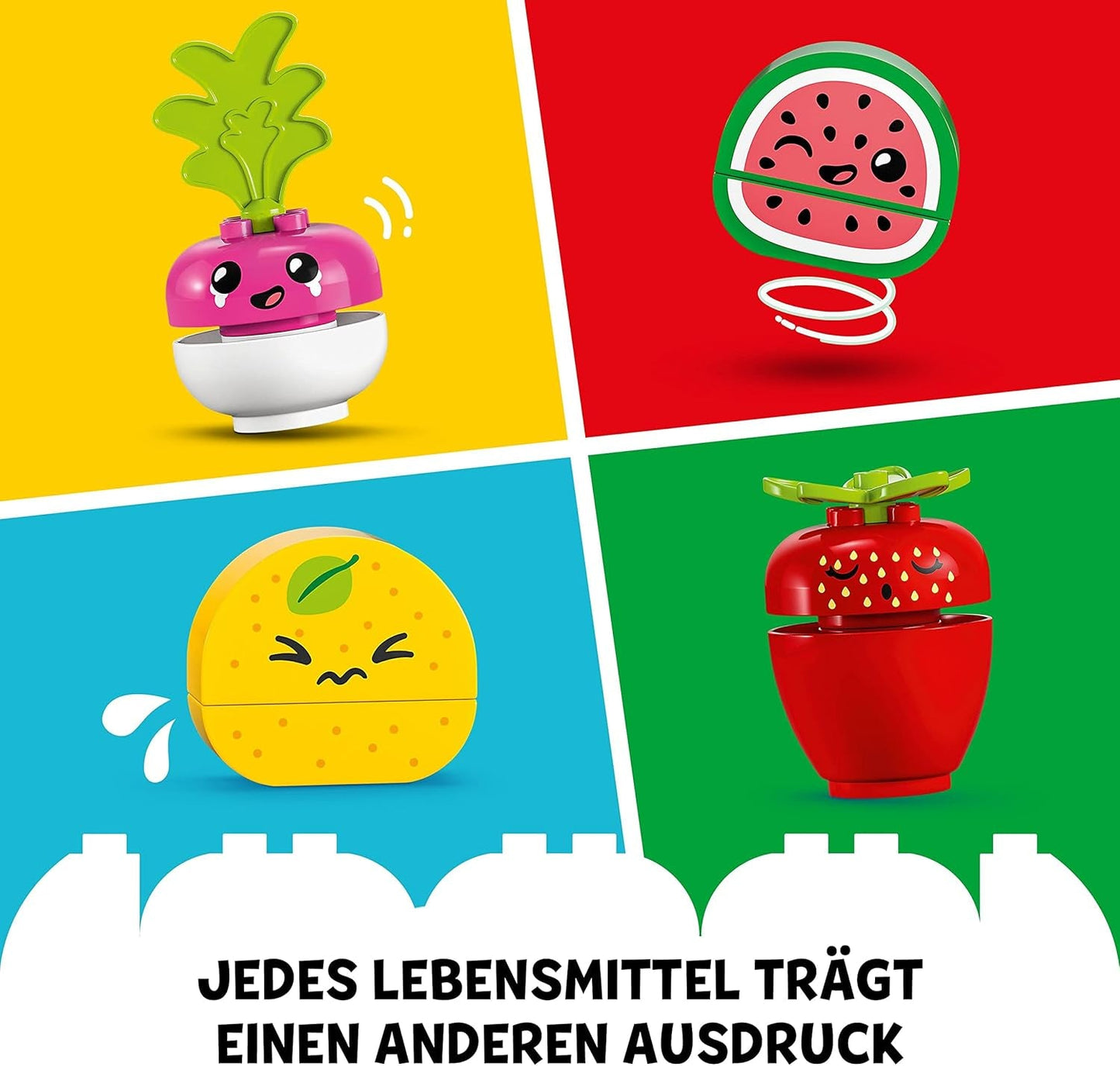LEGO DUPLO Min första ekologiska marknad, leksaksbutiksset för pojkar och flickor, pedagogisk leksak för småbarn från 1,5 år, frukt- och grönsakstillbehör 10983 Byggset Besuche den LEGO-Store