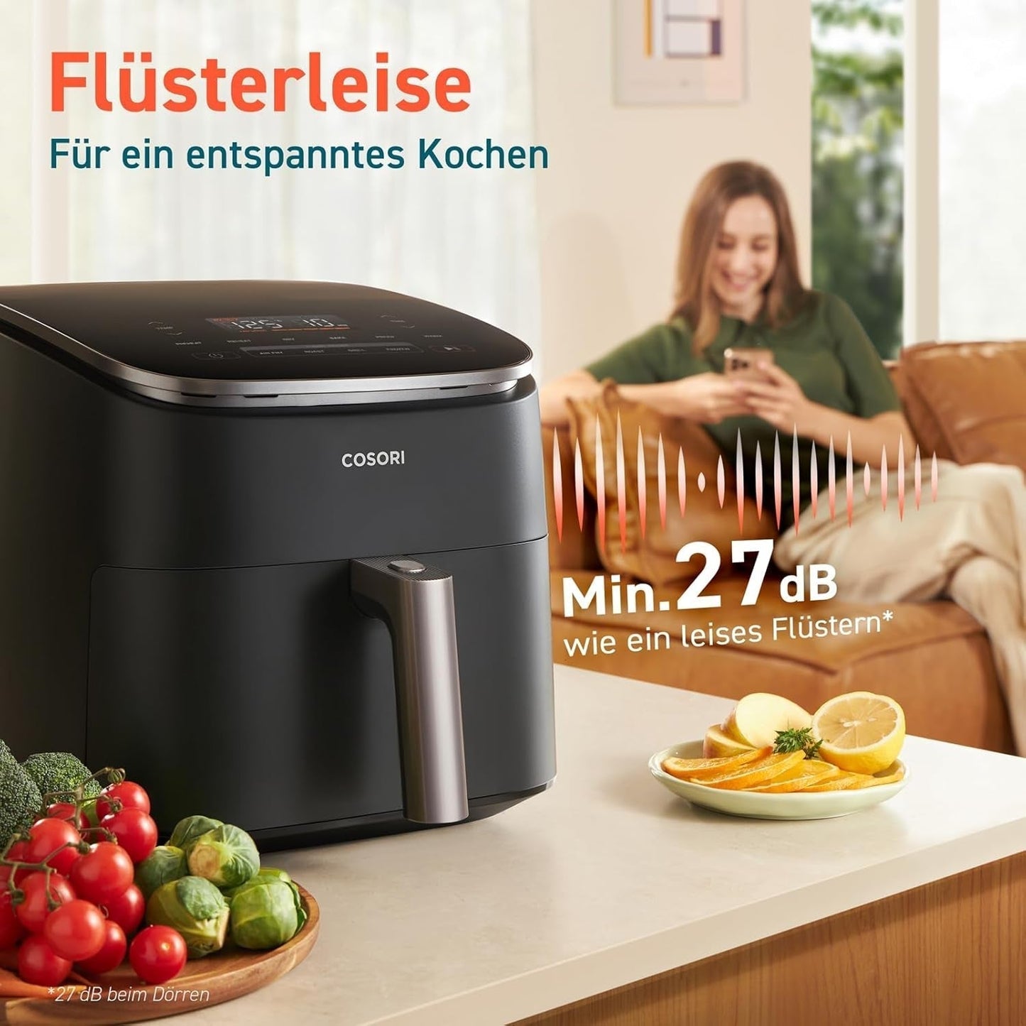 Cosori Turboblaze Hot Air Fryer Airfryer, 9-i-1, 6 liter, tyst apparater Naty Shop