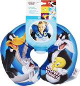 Warner Bros Looney Tunes Baby Girls Nackkudde Mjuk resebil Bugs Bunny Daffy Duck Silvestro Titti Comfort Cartoon Blue Naty Shop Resekuddar