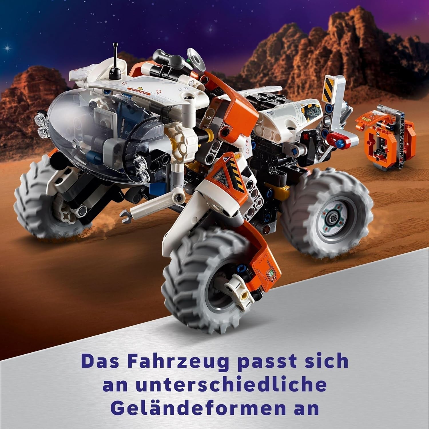 LEGO Technic LT78 rymdtransportfordon, rymdbyggnadsset för utforskningsresor och rymdäventyr, fantasifull lekupplevelse för pojkar och flickor, present till barn över 8 år 42178 Byggset Besuche den LEGO-Store