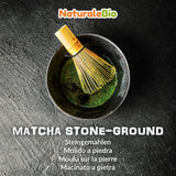 Naturalebio Ceremonial Grade Matcha Tea Powder Original grönt te från Japan. Matcha grönt tepulver av ceremoniell kvalitet tillverkat i Uji, Kyoto. Perfekt för att dricka, laga mat och latte. Kartong med 30 g.