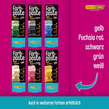 Decocino Fettlöslig färgpasta Set om 6 - 6 x 15 g - Livsmedelsfärg i rött, vitt, grönt, gult, blått och svart, perfekt för att färga tårtor, fondant och krämer - Azo- och glutenfri