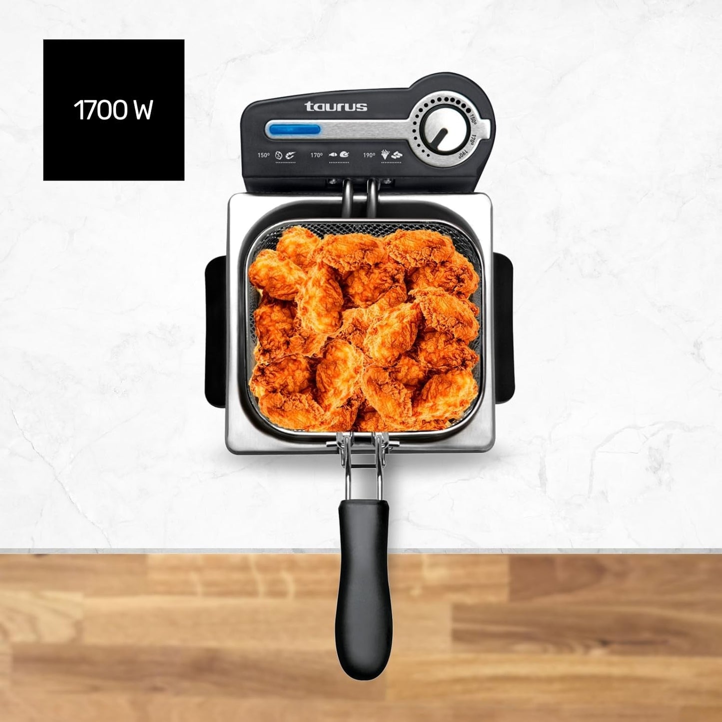 Taurus Professional 2 plus - Oljefritös, 2 liter, 1700 W, 18/8 rostfritt stål Vitvaror Naty Shop