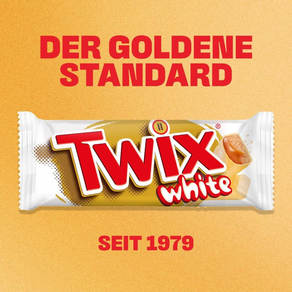 Twix vita chokladkakor; kola, kex, vit choklad; flera paket choklad; 5 barer (5 x 46 g)