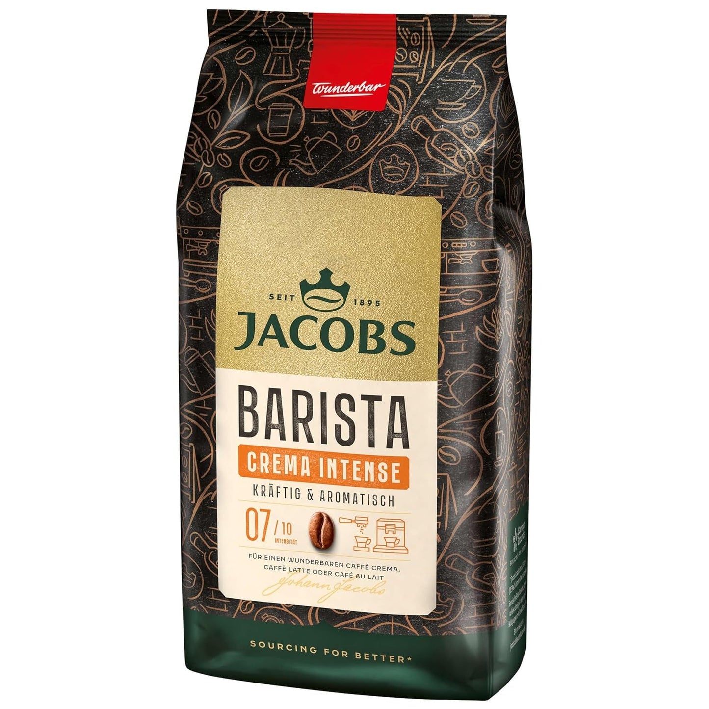 Hel böna kaffe JACOBS Barista Editions Crema Intense (4 x 1 kg)