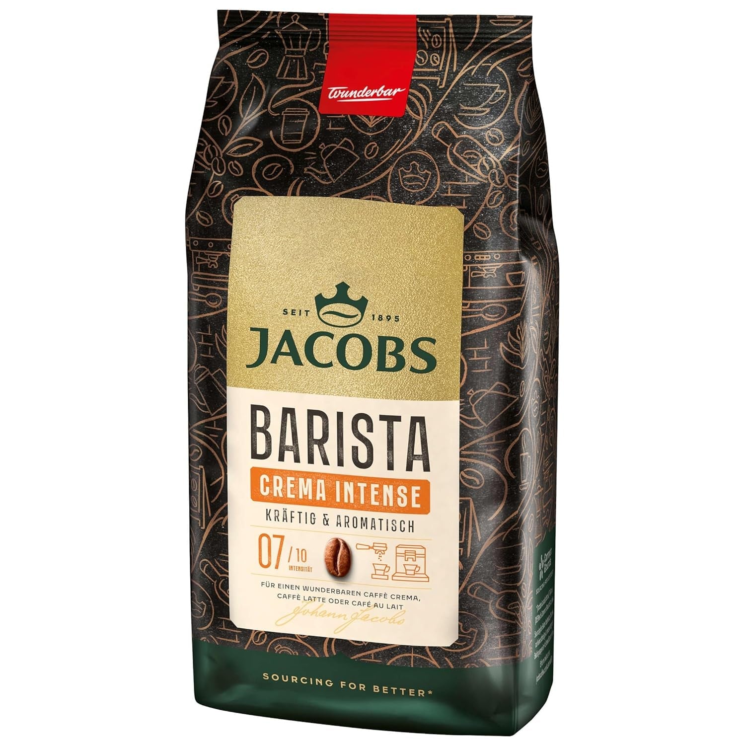Hel böna kaffe JACOBS Barista Editions Crema Intense (4 x 1 kg)