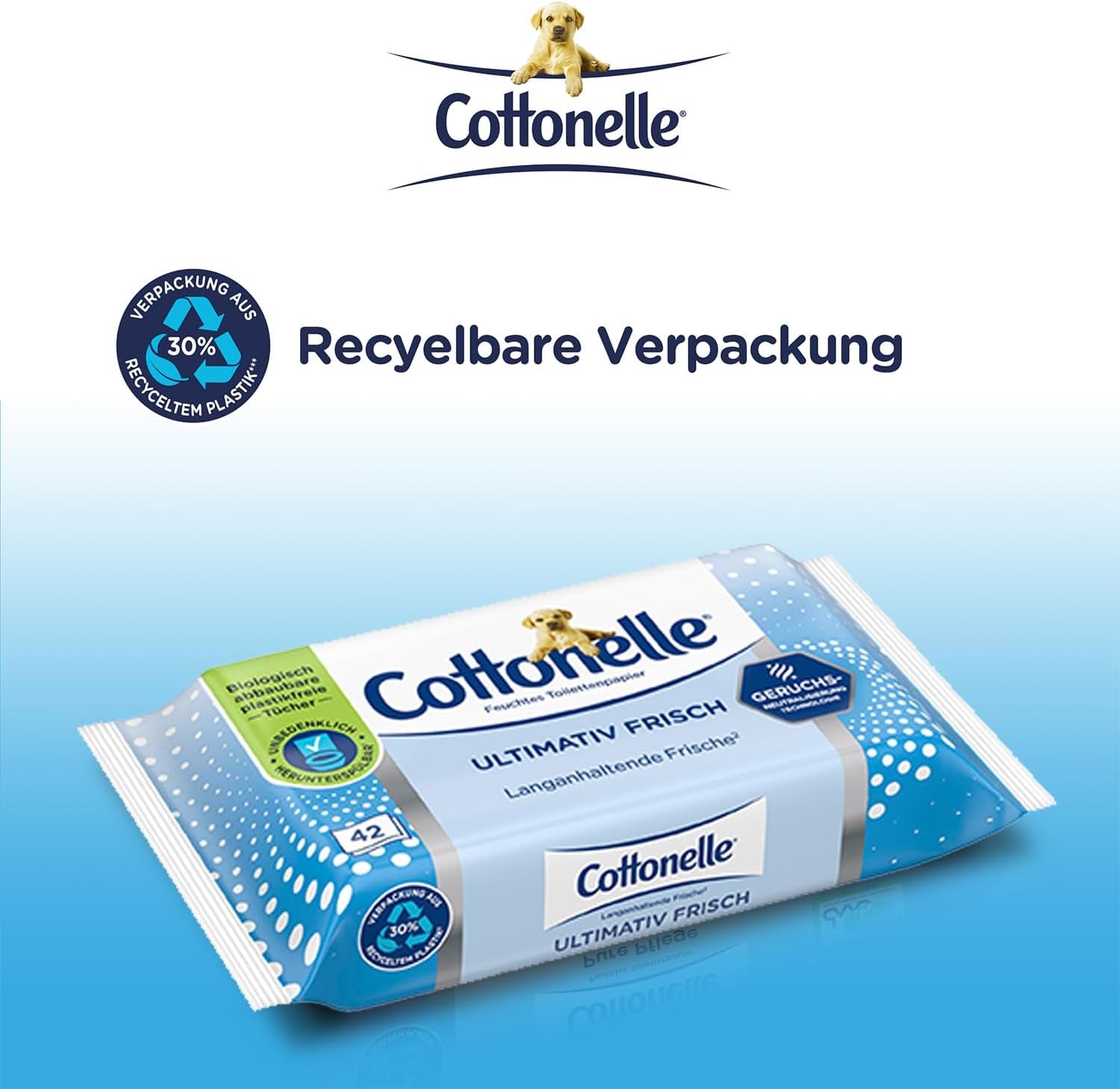 Våtservetter, Ultimate Fresh, 12 X 42 Wipes, Deodycylx Technology, Hudvänlig, Alkohol- och färgfri, Känslig, Biologiskt nedbrytbar