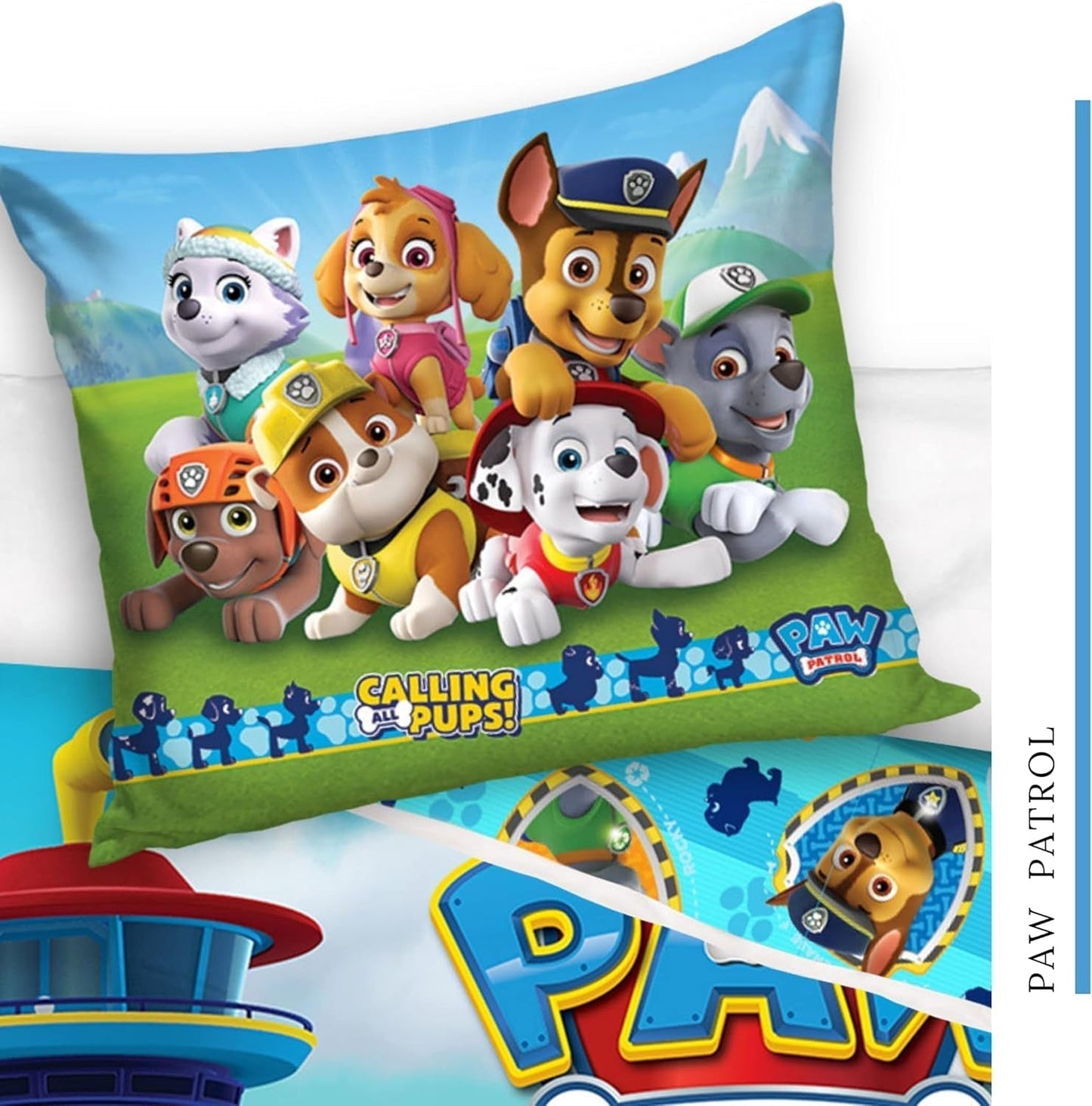 Bettbezug 100X135 40X60 Baumwolle · Kompatibel med Paw Patrol Baby Kinderbettwäsche Für Mädchen Und Jungen · 2 Teilig · 1 Kissenbezug 40X60 + 1 Bettbezug 100X135 Cm Naty Shop