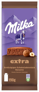 Milka Extra Noisette – alpin mjölkchoklad med delikat och krämig hasselnötsfyllning – 15 x 190 g
