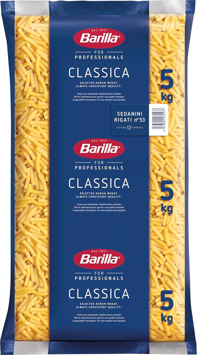 Penne Rigate Barilla durumvete pasta n. 73 – Förpackning om 1 (1x5 kg)