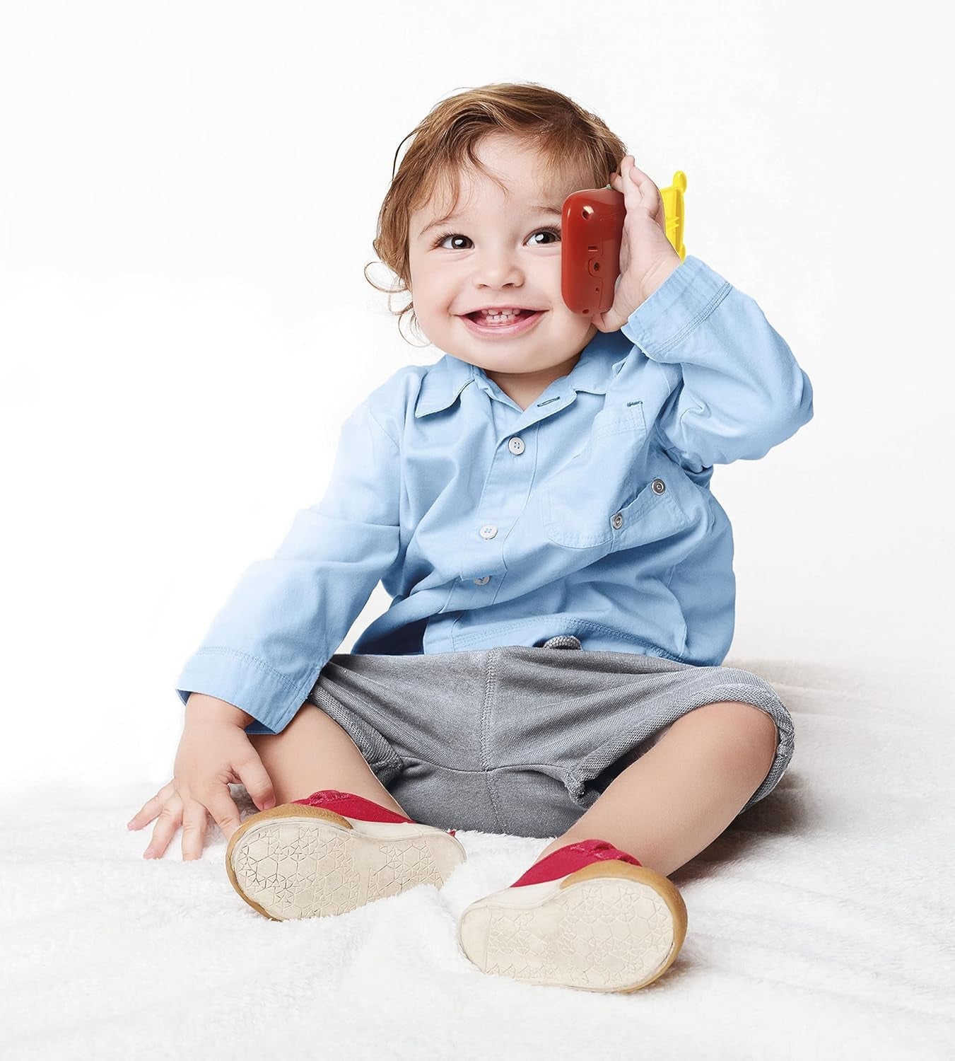 Clementoni 17711 Disney Baby Baby Mickey Smartphone, Barnmobil med ljus- och ljudeffekter, Interaktiv leksak för barn 9-36 månader, M, Flerfärgad Bebe Toys Naty Shop
