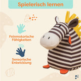 B. toys Babyleksaksset med Zebra-plyschleksak, tandring, mjuka byggklossar och bollar - Motor Skills Leksakspresentset för nyfödda från 0 månader Babyleksaker Naty Shop