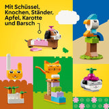 LEGO Classic Creative Animals, låda med färgglada klossar, bygg tegeldjursfigurer som hund, katt, kanin, hamster och fågel, byggleksak för pojkar och flickor från 5 år 11034 Byggset Besuche den LEGO-Store
