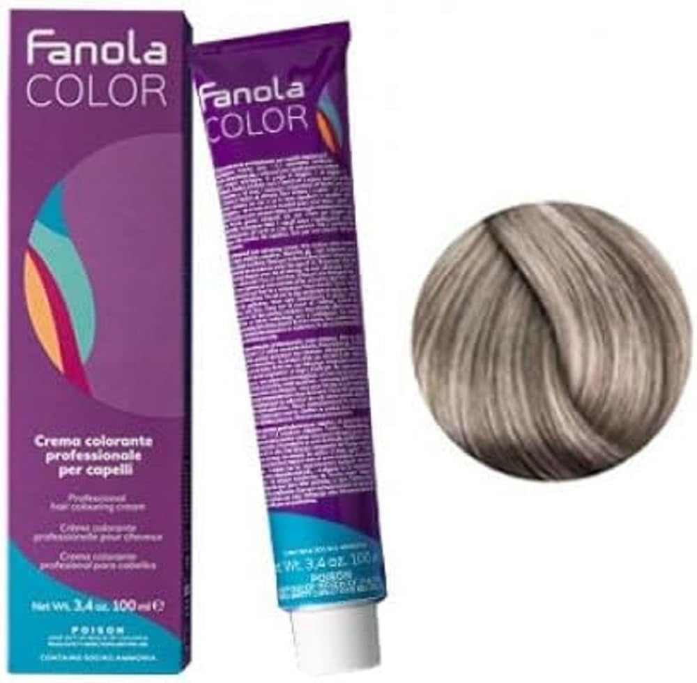 Fanola crema colore Färgkräm 7.0 Blond, 100 ml Hårfärgning Naty Shop 9.11 Ljusblond intensiv ask