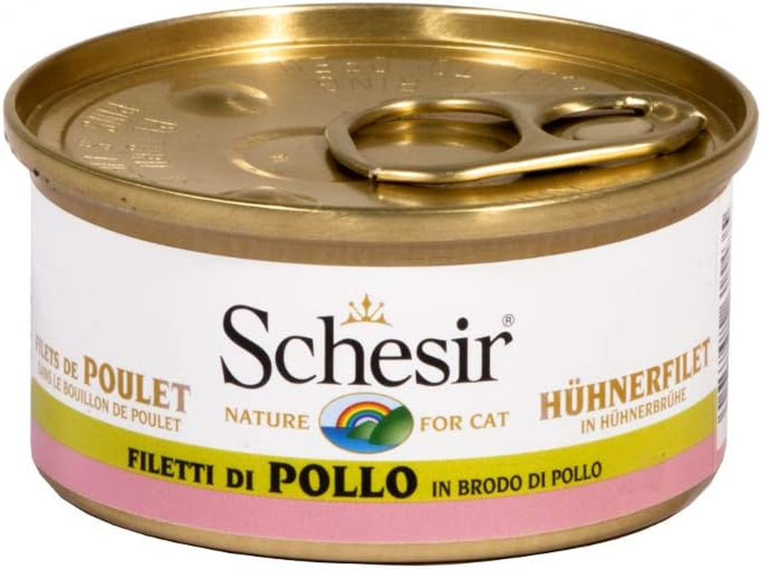 Kycklingfiléer för katter i soppa, blöt kattmat i din egen matlagningssoppa, 24 burkar x 70 g