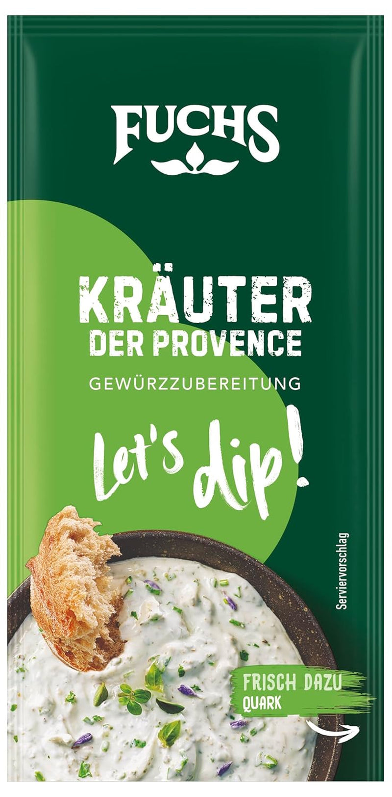 Fuchs Gewürze - Låt oss doppa! Kräuter der Provence Gewürzzubereitung, Gewürz für Kräuterquarkdip, 7,5 g i påsen