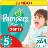 Blöjor Pampers 81657566 Baby-Dry Byxor, vit