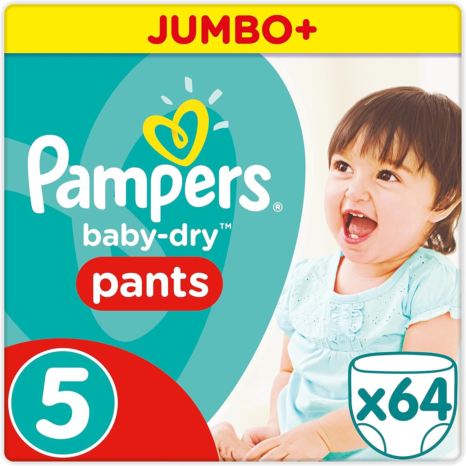 Blöjor Pampers 81657566 Baby-Dry Byxor, vit