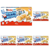 Kinder Happy Hippo Hasselnöt - Specialknäckiga rån med mjölk och hasselnötskräm - Karneval och Mardi Gras sötsaker - 1 förpackning innehållande 5 individuella barer på 20,7 g vardera