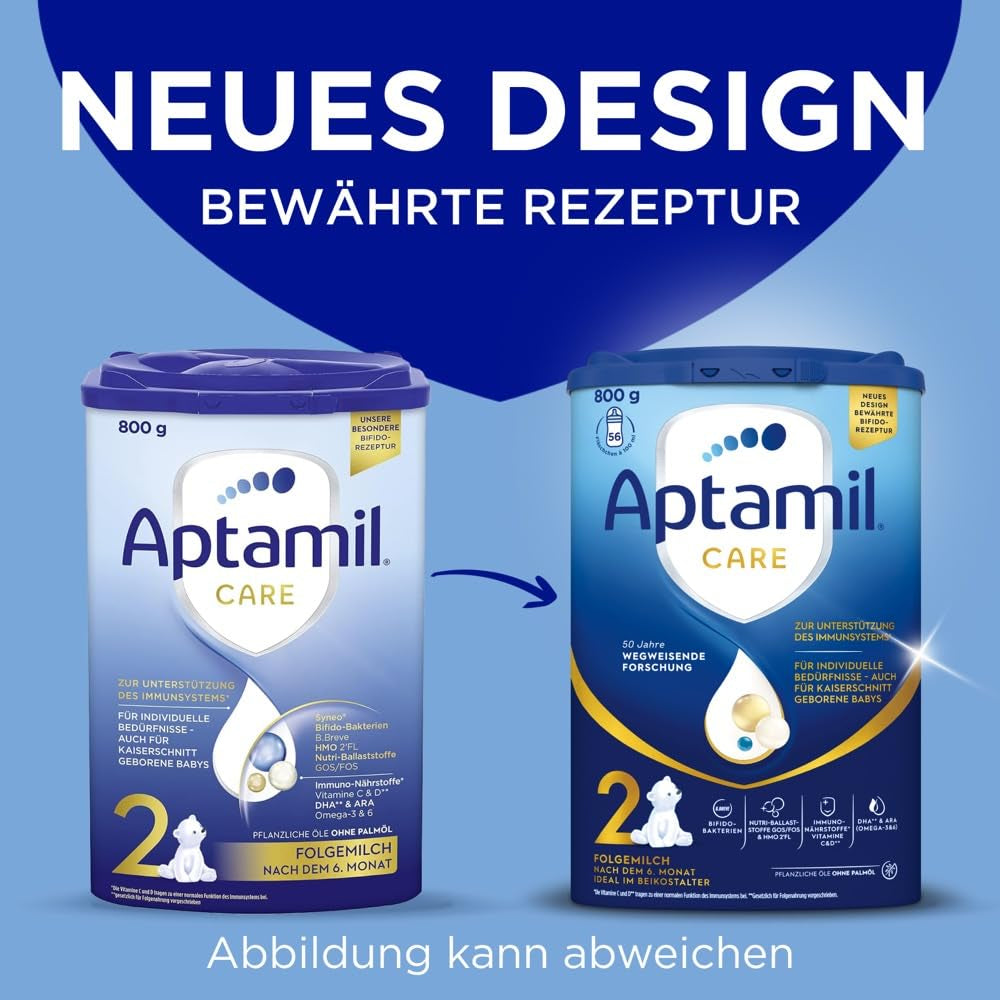 Aptamil Care 2 – Passar även för spädbarn födda med kejsarsnitt – 1 x 800 g