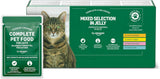 Amazon spannmålsfritt våtmat för vuxna katter Blandat urval i gelé 4,8 kg (48 förpackningar med 100 g vardera)