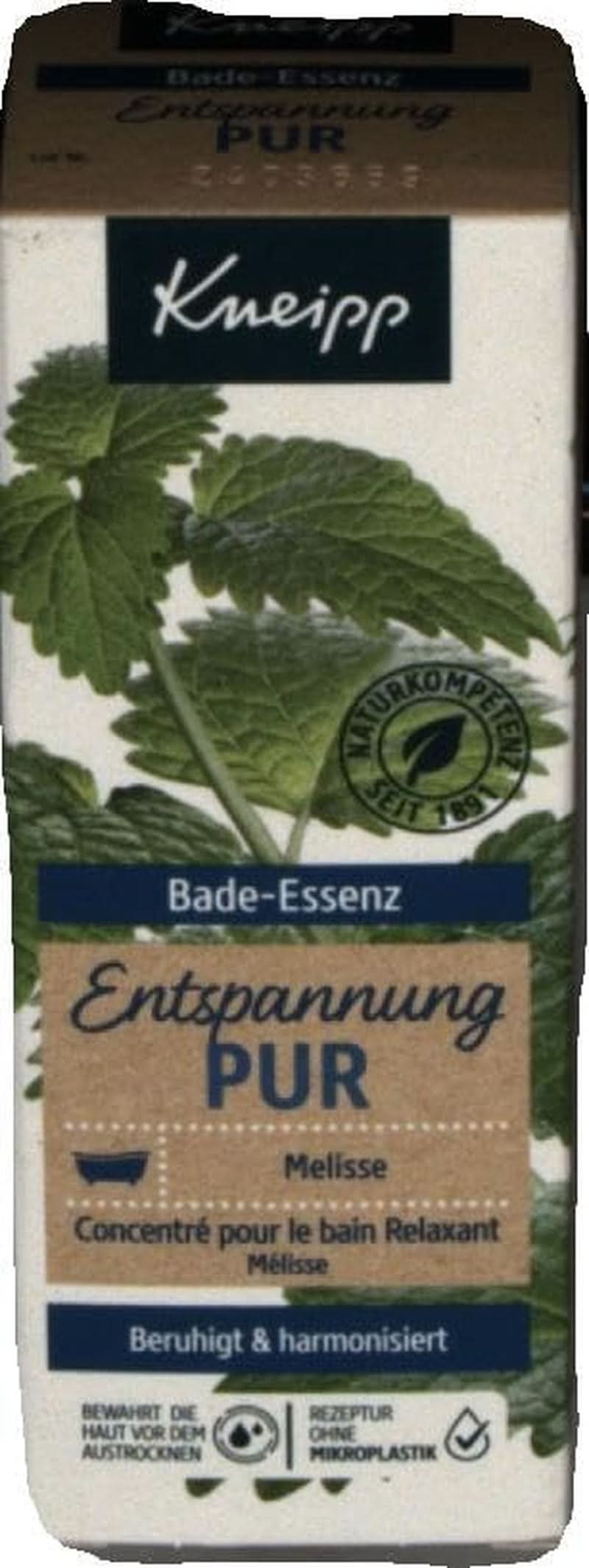 Kneipp Bade, badolja med naturlig indisk melissa eterisk olja och citronmelissextrakt, 100 ml Naty Shop