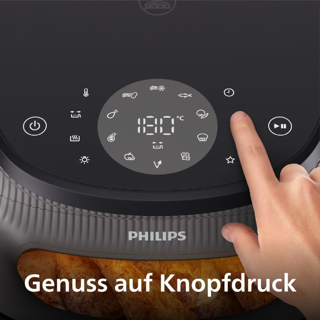 Philips Airfryer 3000 Series 6,2L, Matlagningsfönster, 16 matlagningsfunktioner i 1, Rapidair plus-teknik, Fettborttagning, Receptapplikation Homeid Appliances Naty Shop