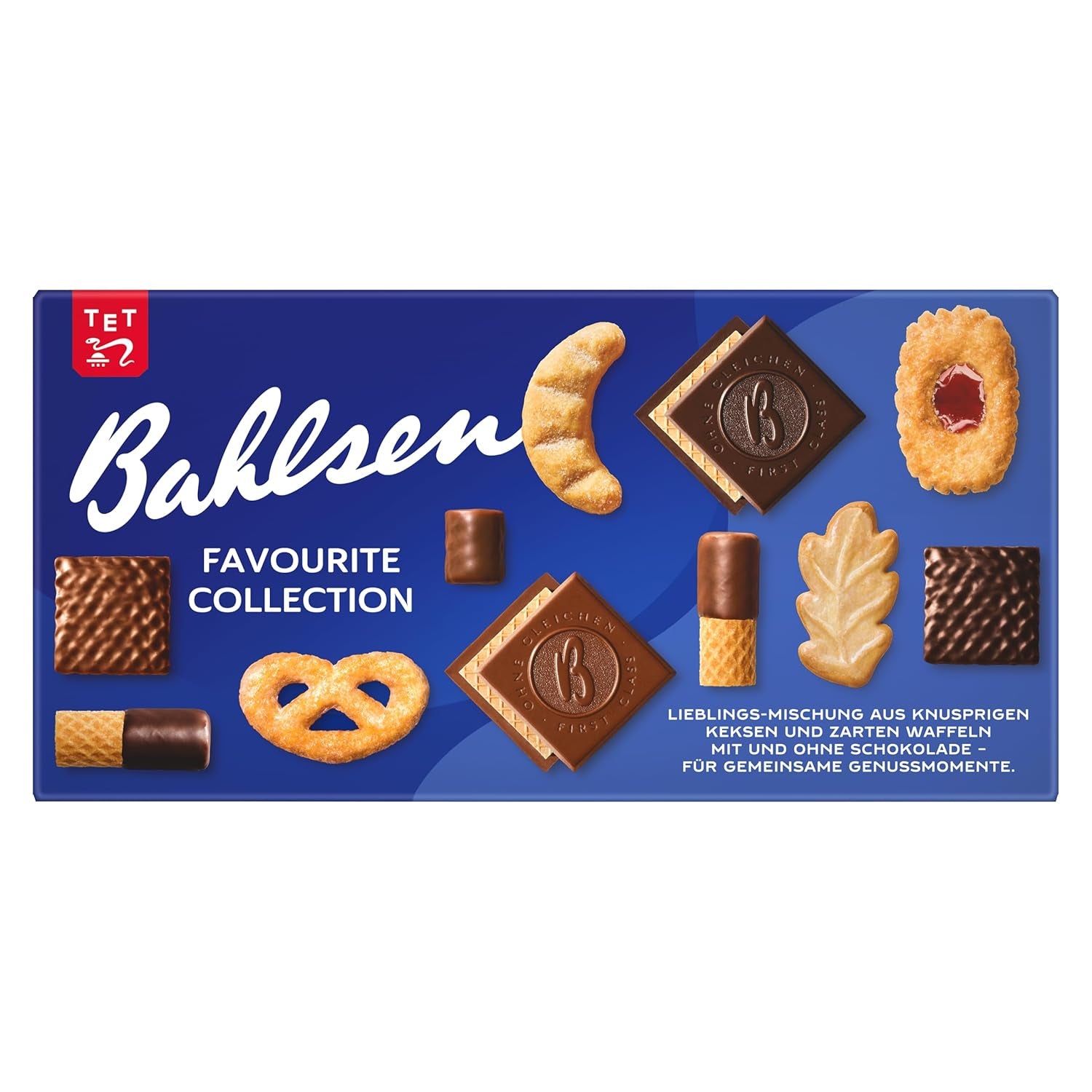 Bahlsen Favorite Collection S Paket med 6 Crunchy Biscuits & Wafer Mix Mörk chokladmjölk (6 x 161g / 966g)
