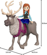 Mattel DISNEY Isdrottningen Anna & Sven docka och djurfigur, inspirerad av de animerade karaktärerna, rörliga lemmar, avtagbar kjol och cape, för barn från 3 år och uppåt, HLX03 Naty Shop Dolls