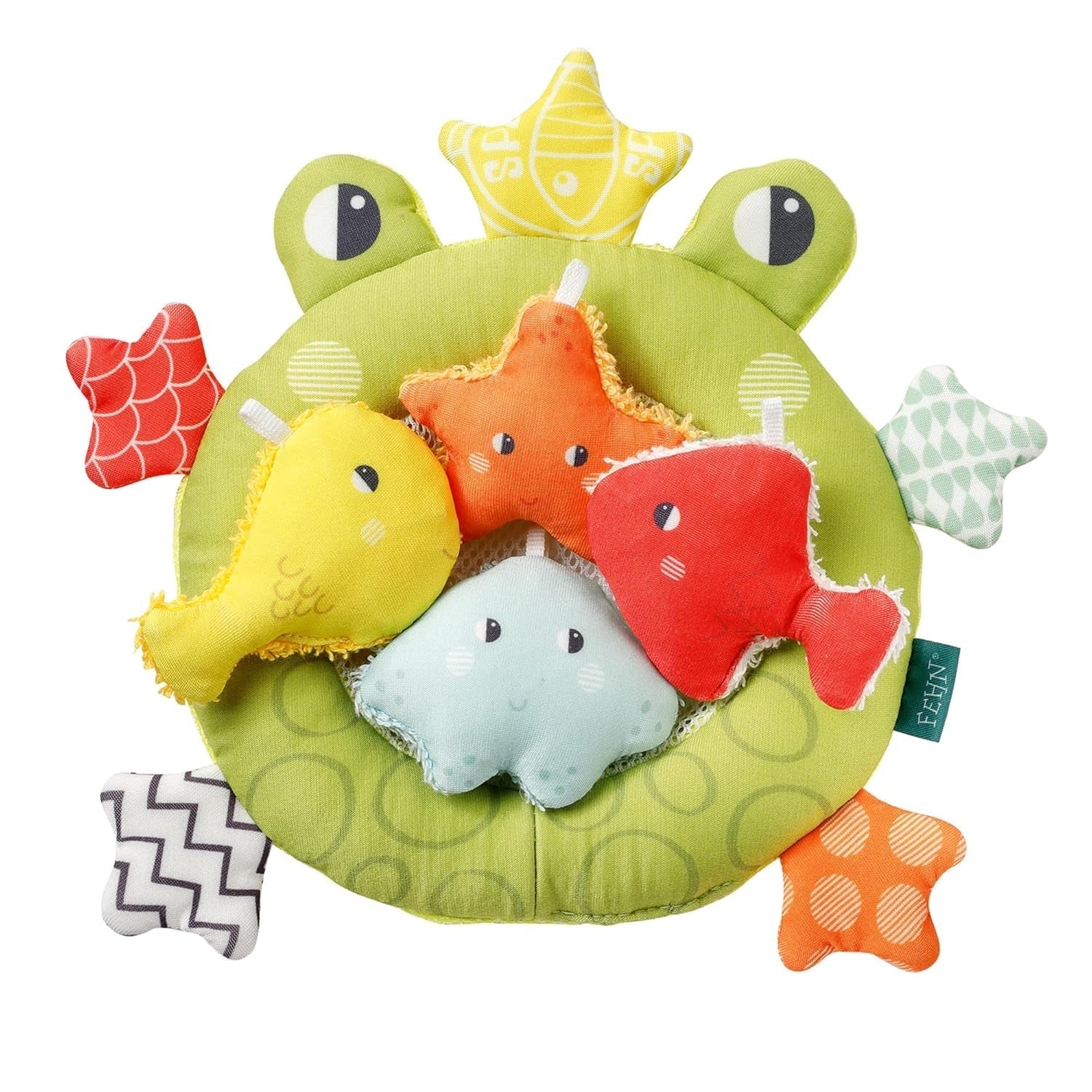 Fehn Frog Bath Net - Babybadleksak för badkar - Flytande vattenleksak för glädje i badet - Badleksak för spädbarn och småbarn från 0+ månader Bebe Naty Shop Toys Standardtitel